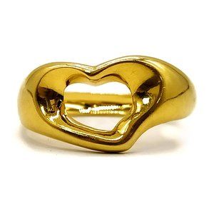 Tiffany & Co. Peretti 18k Yellow Gold Open Heart Ring